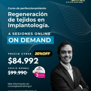 RELANZAMIENTO CURSO ONLINE PREGRABADO Regeneración de tejidos en Implantología. (4 SESIONES)