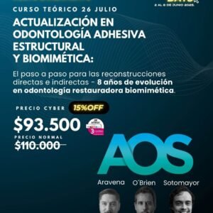 Curso: Actualización en odontología adhesiva estructural y biomimética: 26 de Julio El paso a paso para las reconstrucciones directas e indirectas - 8 años de evolución en odontología restauradora biomimética.