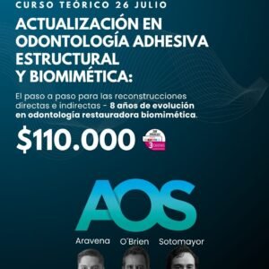 Curso: Actualización en odontología adhesiva estructural y biomimética: 26 de Julio El paso a paso para las reconstrucciones directas e indirectas - 8 años de evolución en odontología restauradora biomimética.