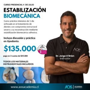 Curso presencial | Estabilización Biomecánica del diente posterior. 4 de Julio