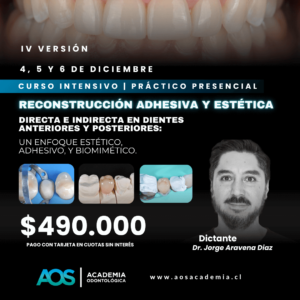 4, 5 Y 6 de Diciembre 2025. Restauración adhesiva directa e indirecta en dientes anteriores y posteriores: Un enfoque estético, adhesivo, y biomimético. IV versión